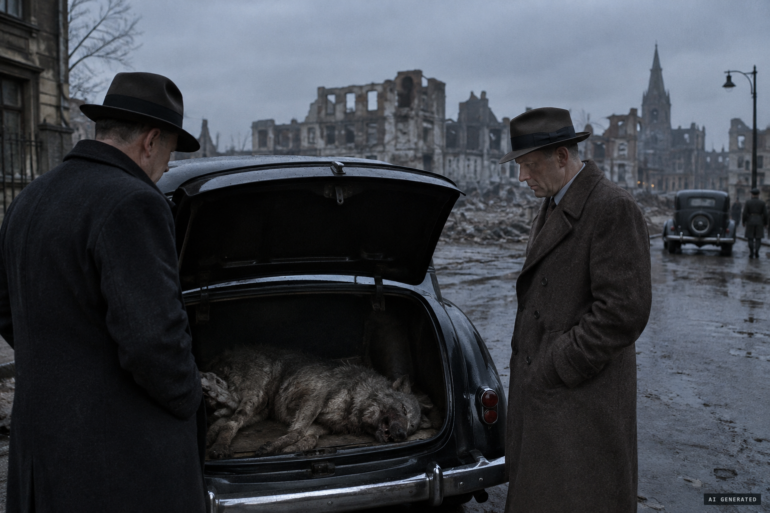 The wolf's carcass turns up in a reporter's car boot in Hanover