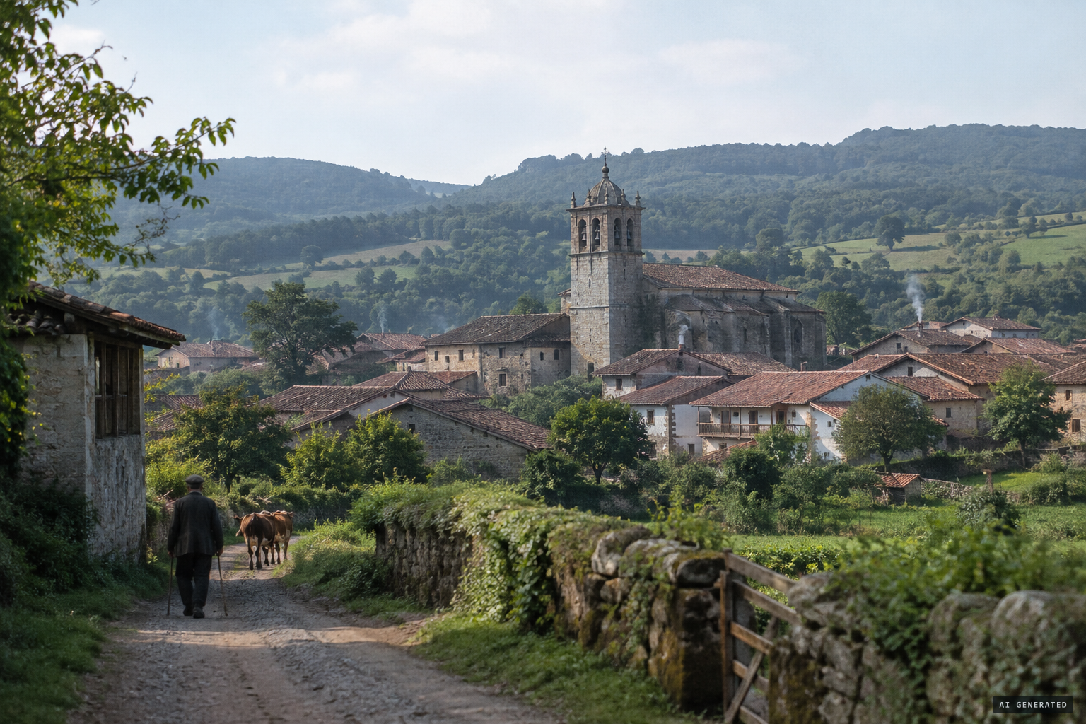 The small town of Limpias in Cantabria