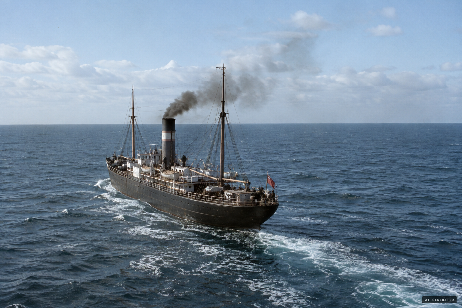 The steamer Dimboola crossing the Great Australian Bight, bound for Fremantle