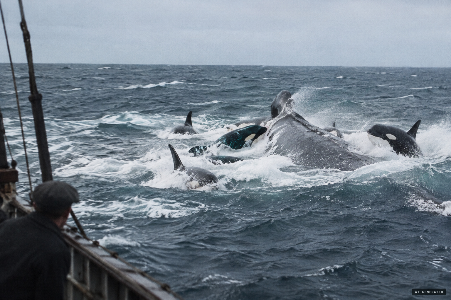 Dannevig's explanation: a fight between a large whale and killers