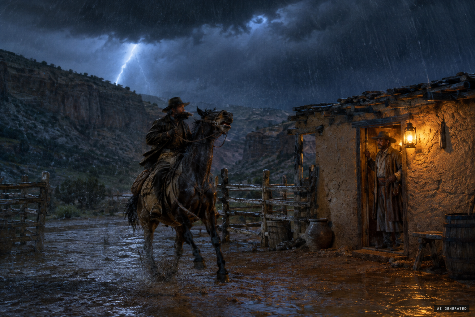 A rider on a reeling horse reaches the goat ranch asking for help with a birth