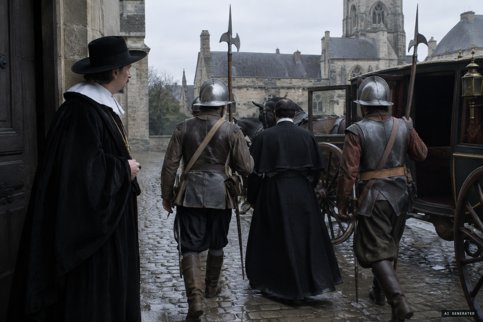 Royal commissioner Laubardemont has Grandier arrested in November 1633