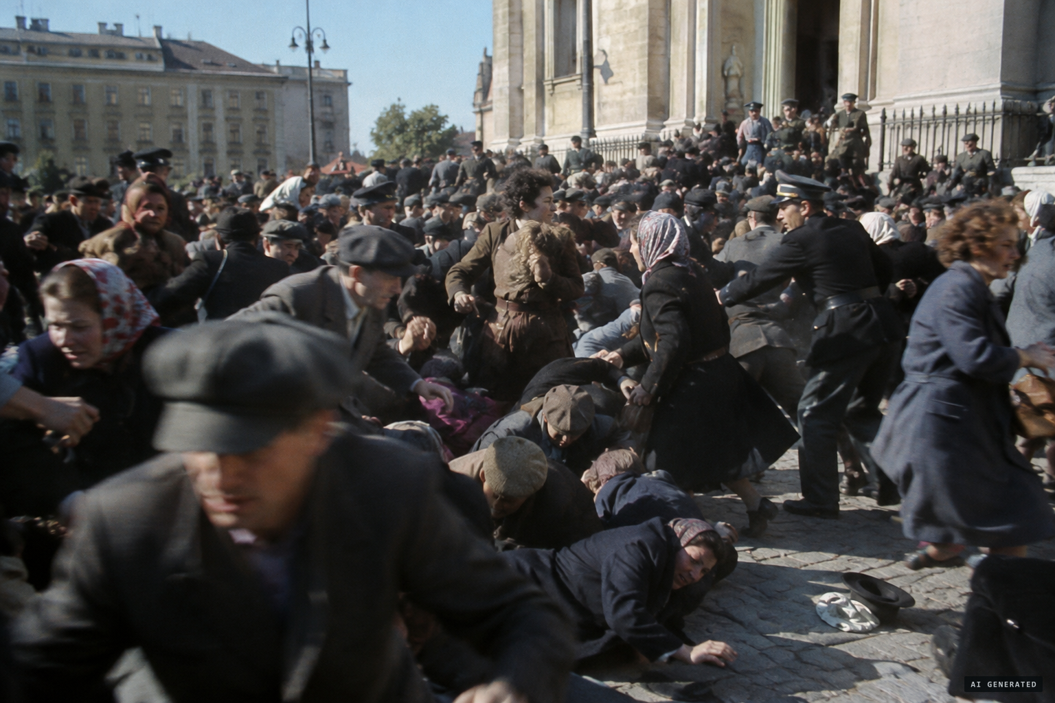 Panic sweeps the cathedral square on 13 July