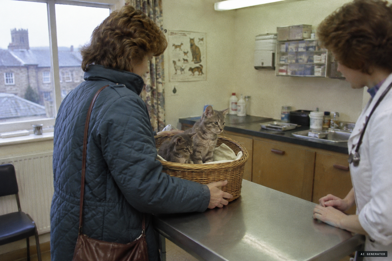 Two kittens, George and Jasper, brought to Gareth Thomas's surgery