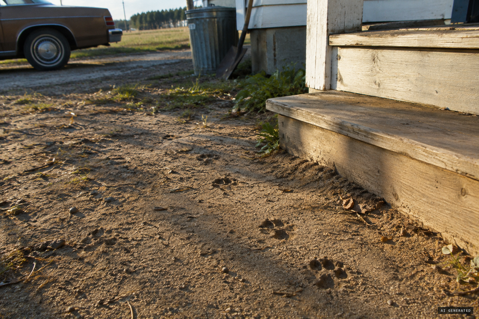 "The only footprints they could find were of a dog"