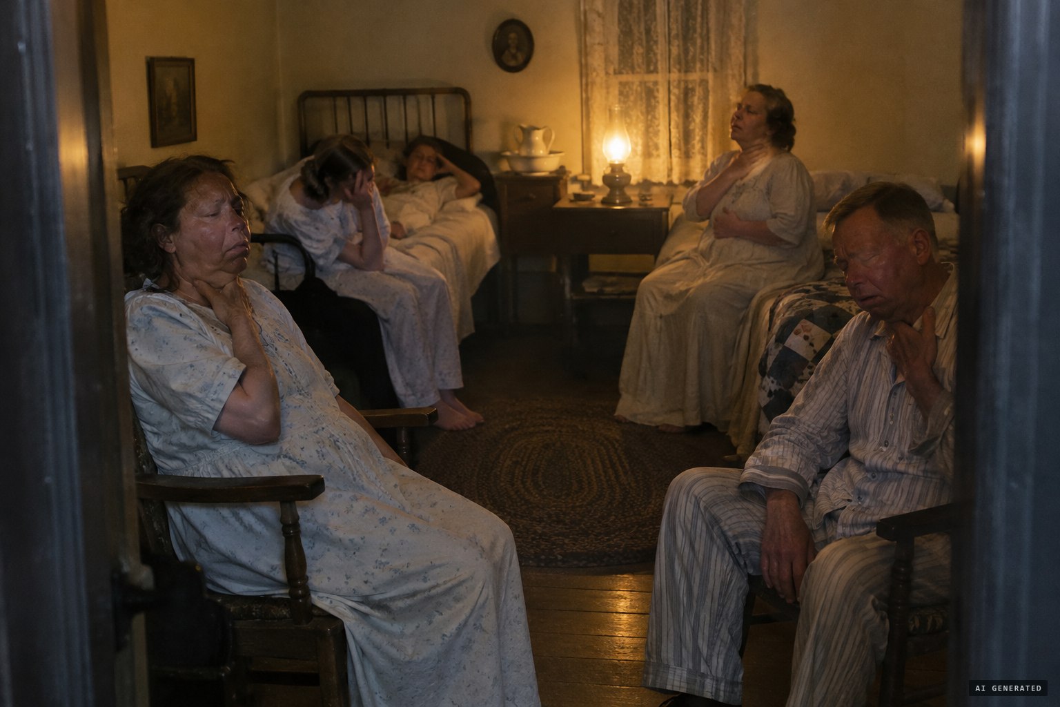 About 1 a.m. the gas returns and eight family members and their guest fall ill