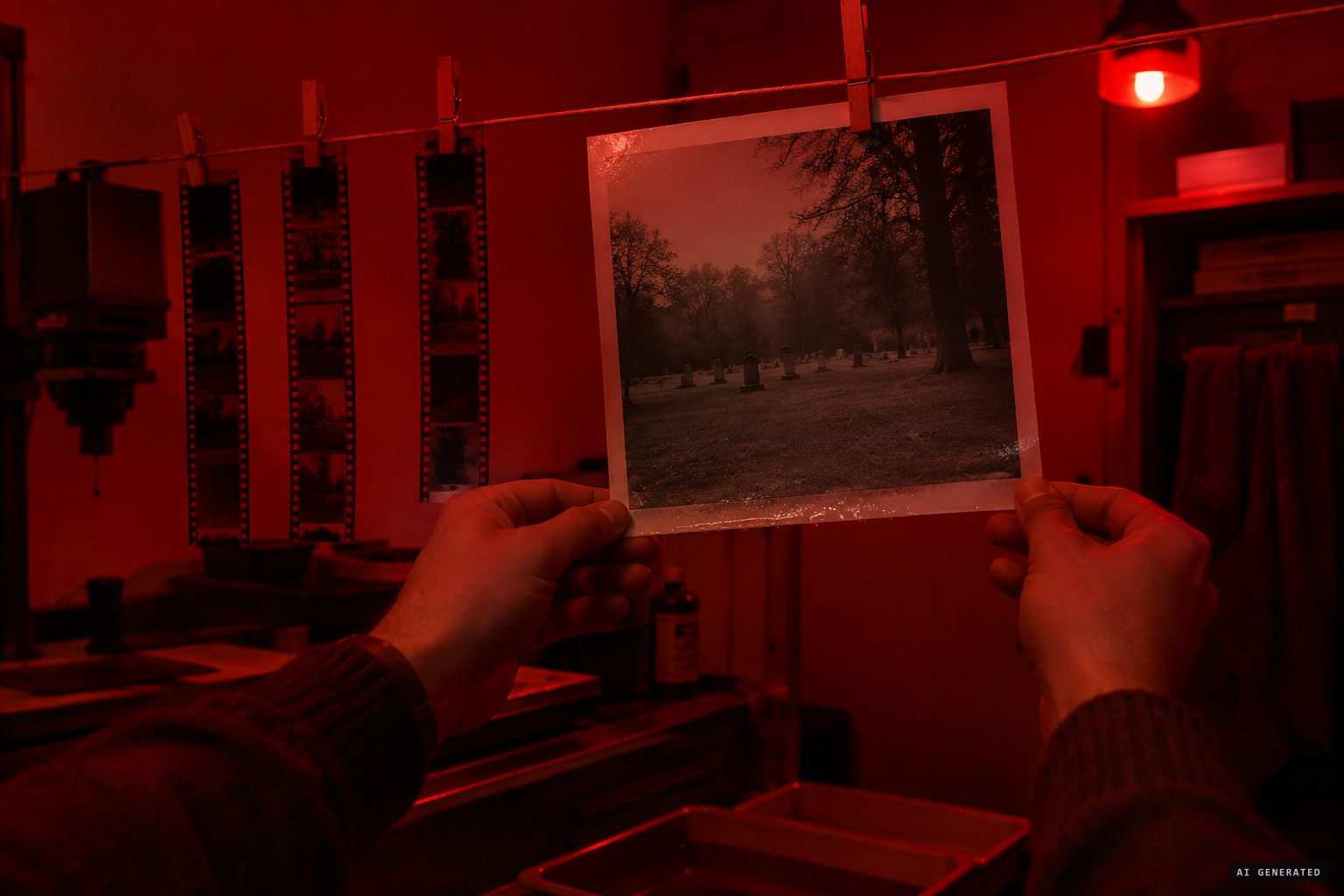 The roll of infrared film is developed