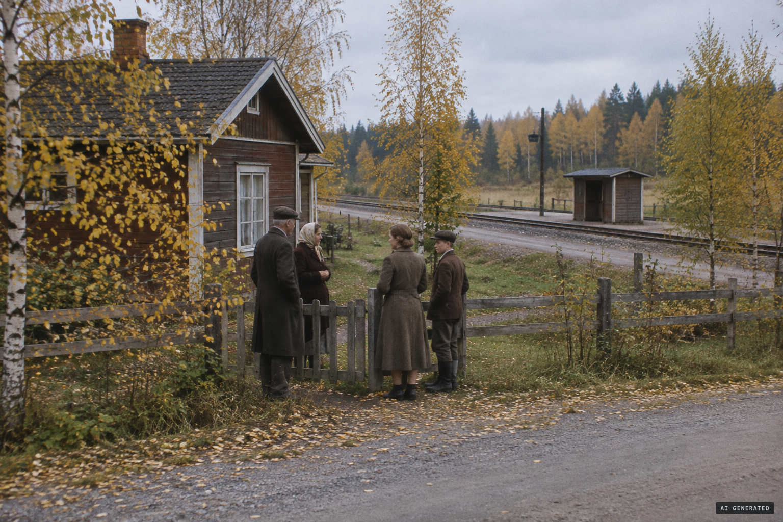 The Heinonens' cottage beside the Mäkkylä railway halt, autumn 1946