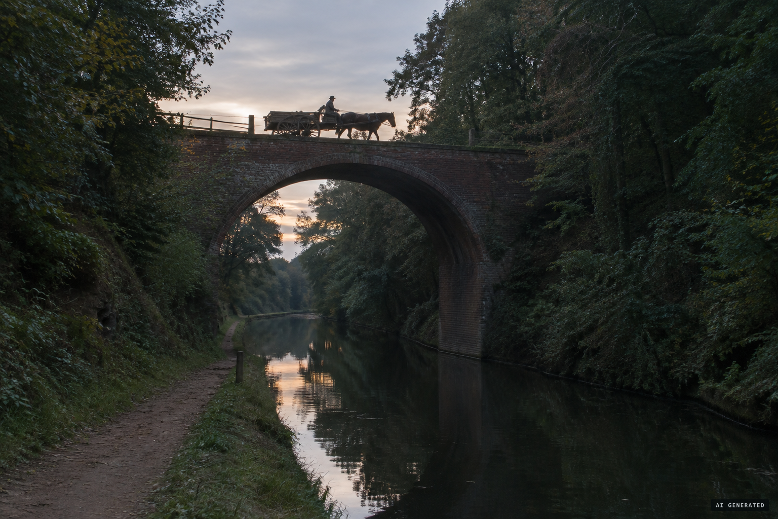 Bridge 39, High Bridge, carrying the Newport Road over the deep canal cutting at Grub Street