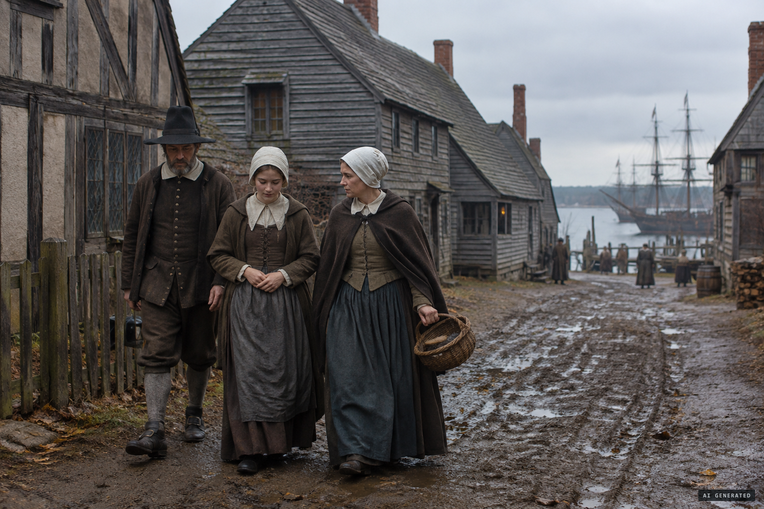 Margaret Rule, about seventeen, and her refugee parents in Boston, 1693