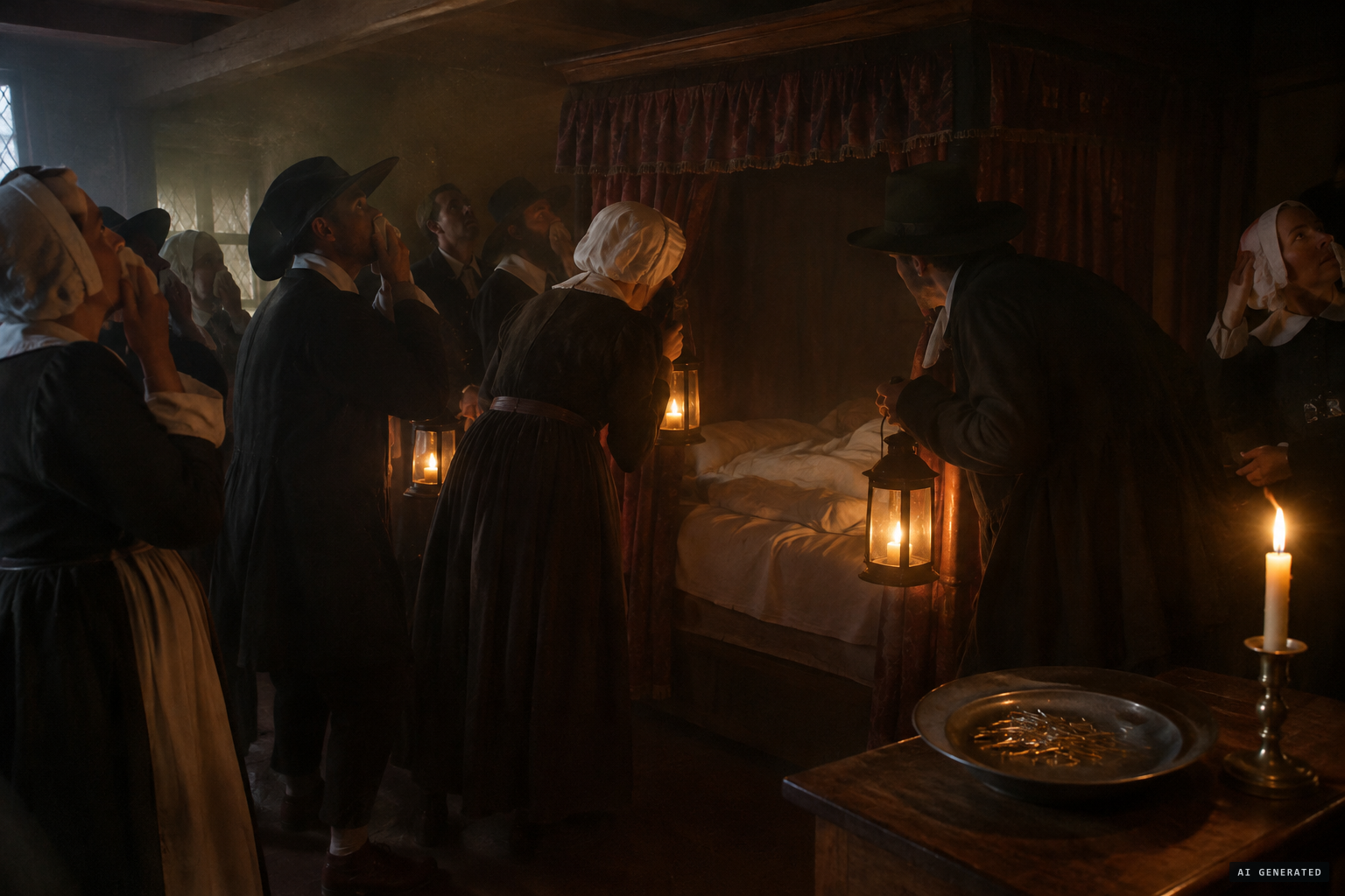 Onlookers find pinch marks, pins and the stench of brimstone