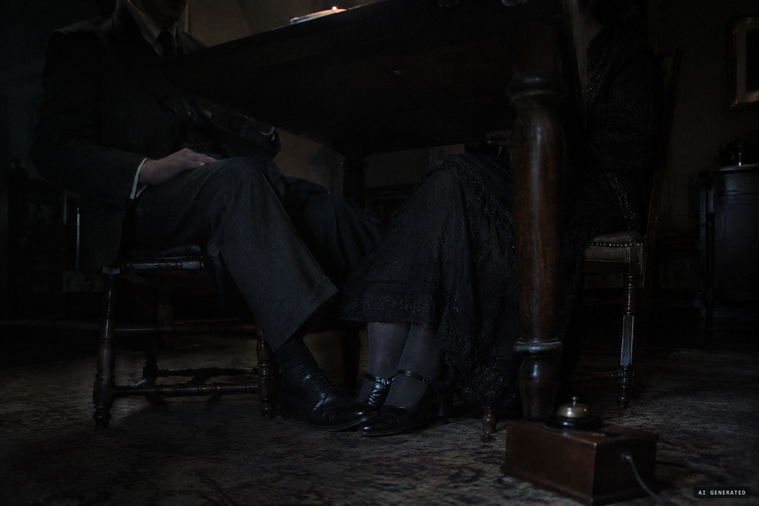 Houdini, leg pressed to hers, feels her tendons flex as the bell box rings