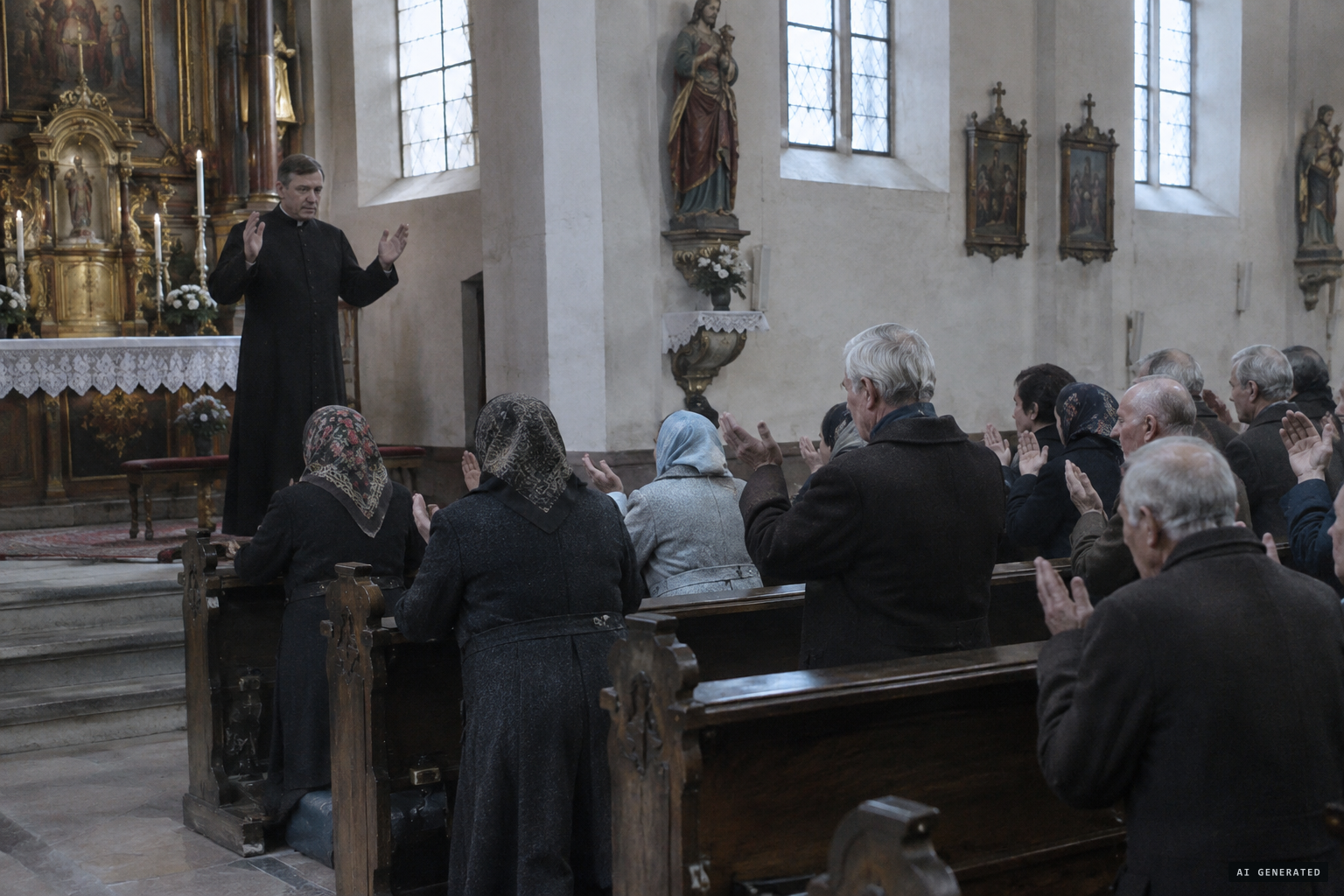 Father Martin Humpf and his parish vow a chapel to the Blessed Mother if spared from the war