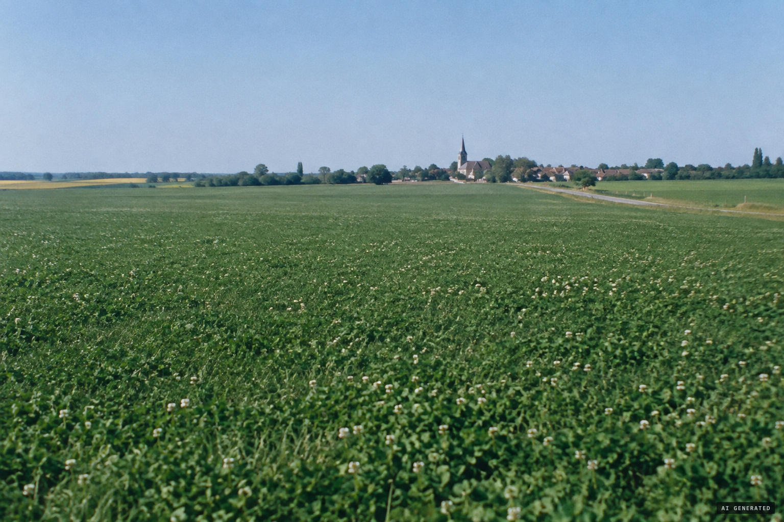 The clover field at Le Champ Terraillot, Marliens, early May 1967