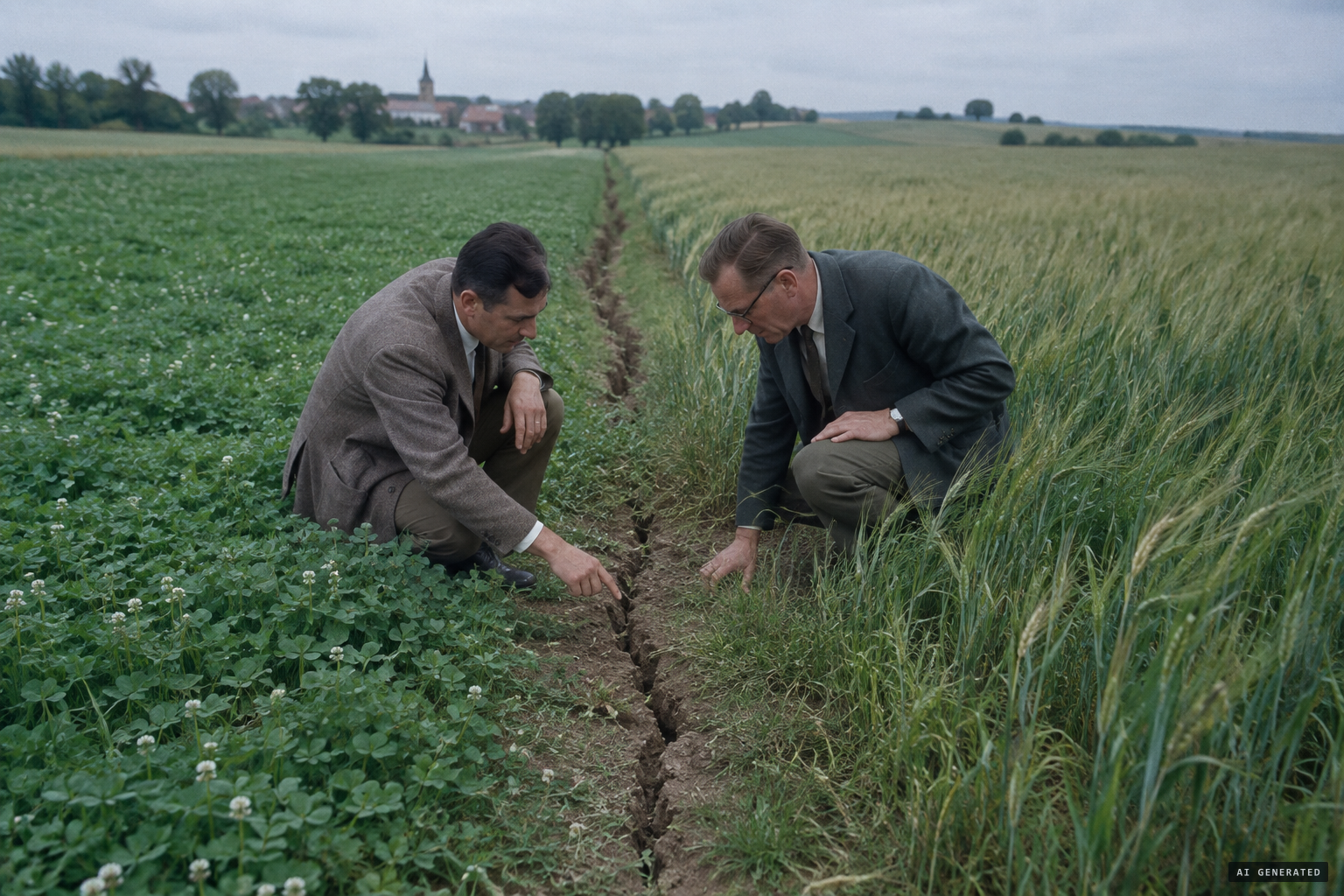 Agronomists from Dijon find a natural fissure running into the barley field