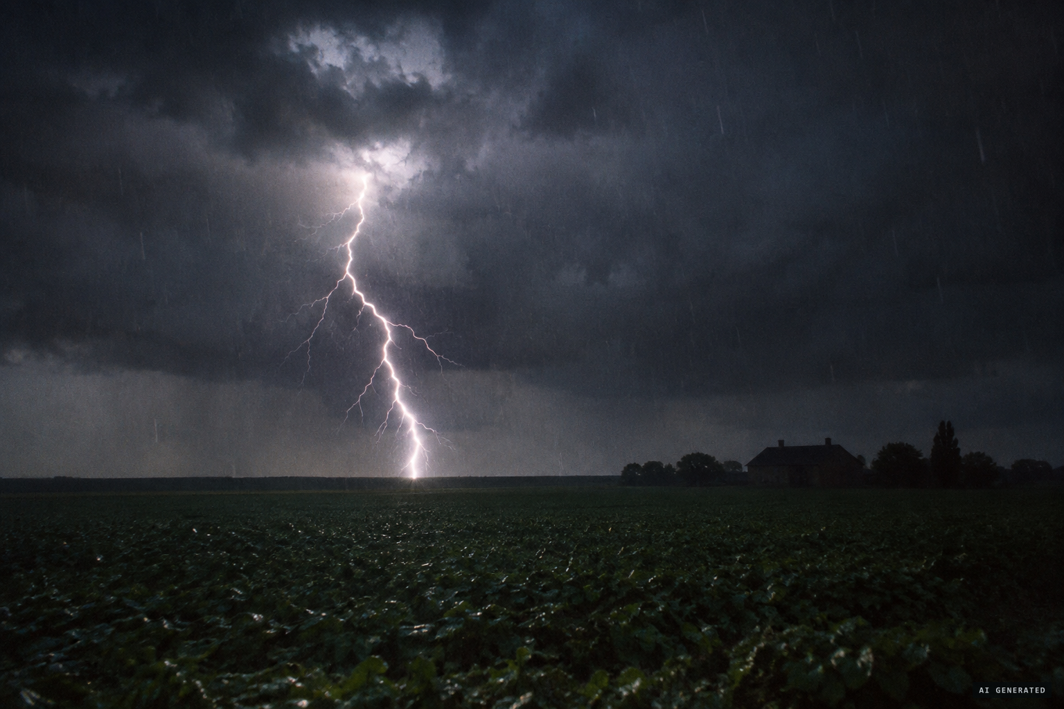 The storm of 5 May: most writers settled on lightning
