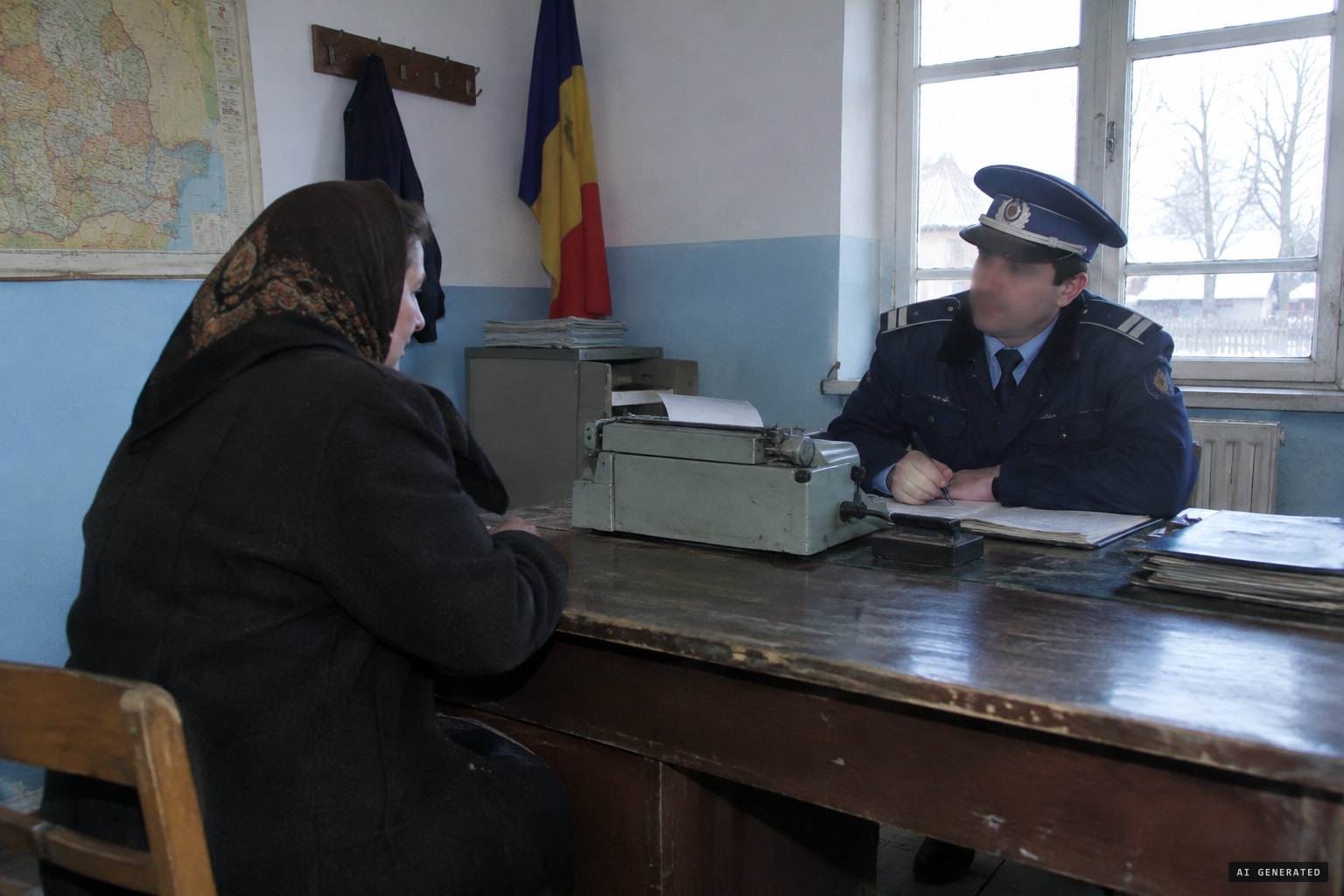 Floarea Cotoran goes to the police