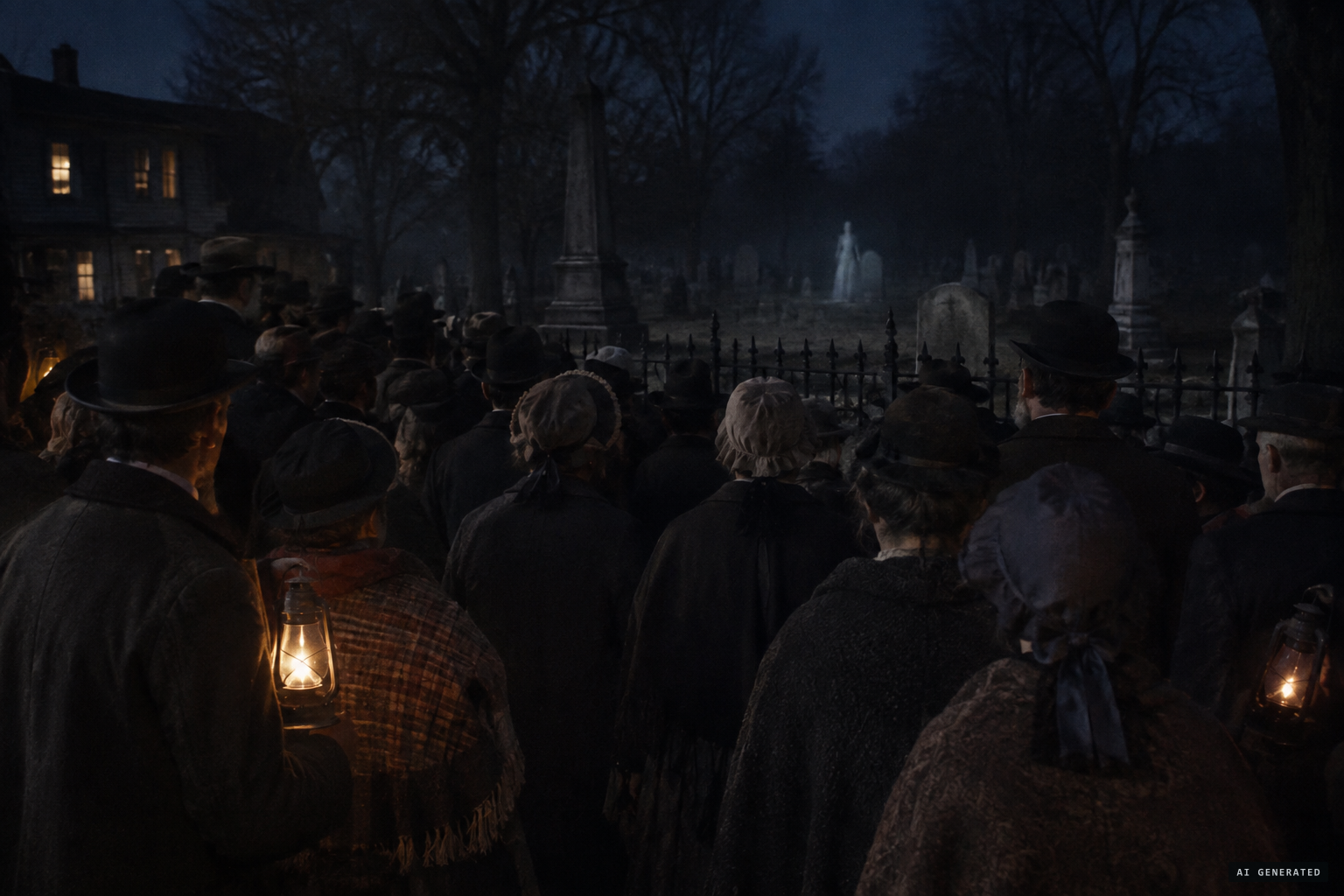 A thousand people surround the graveyard every night