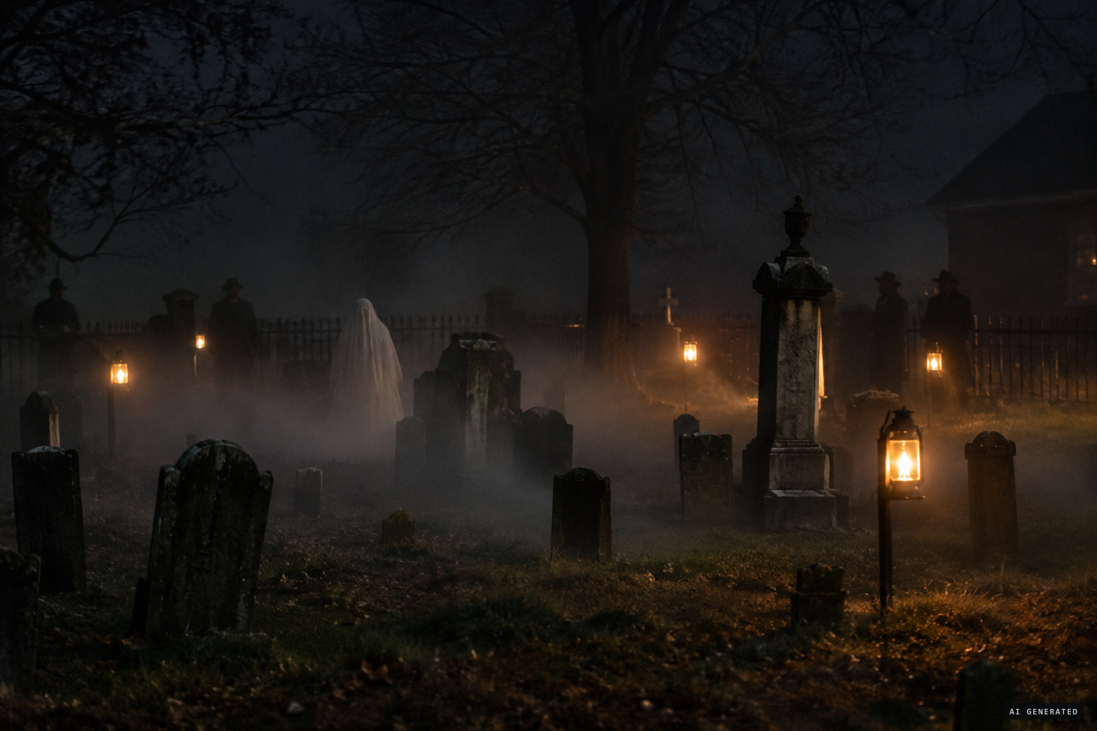 A prankster, graveyard mist, or a real ghost?