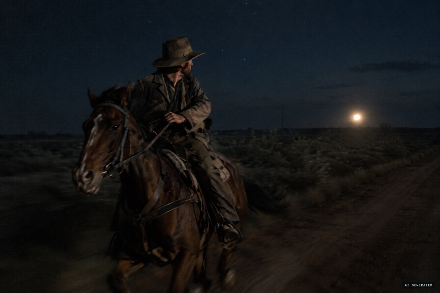 He spurs toward Boulia, and the light keeps following