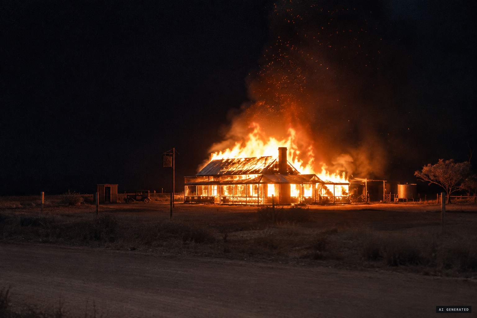 A hotel fire reported in early 1924