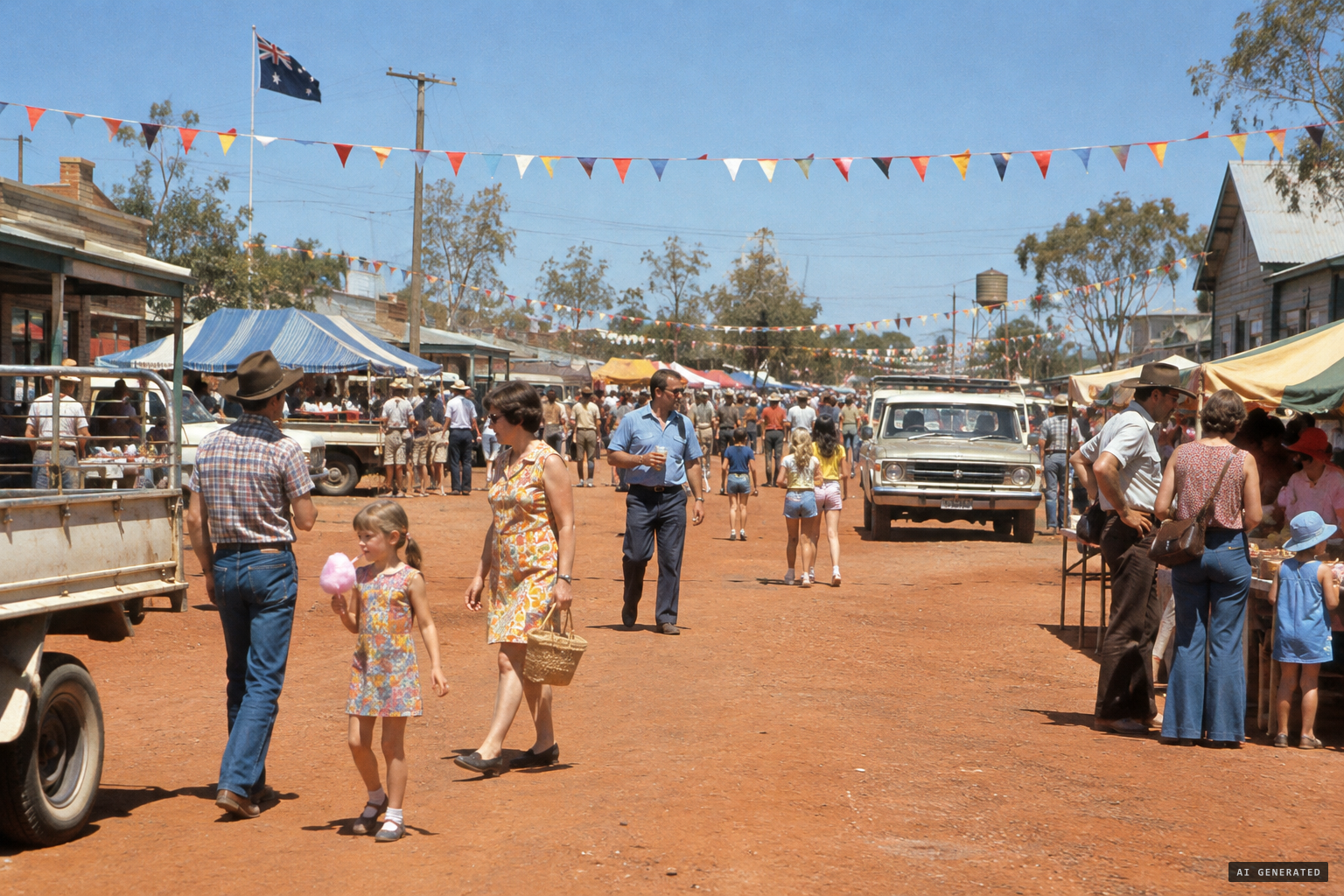 Boulia's first Min Min festival in 1976