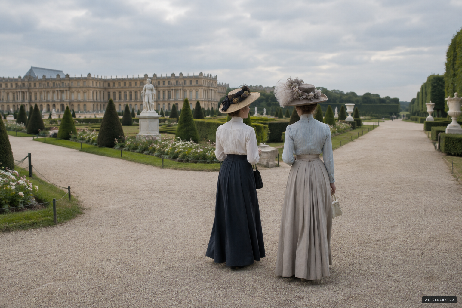 Setting out for the Petit Trianon and losing their way