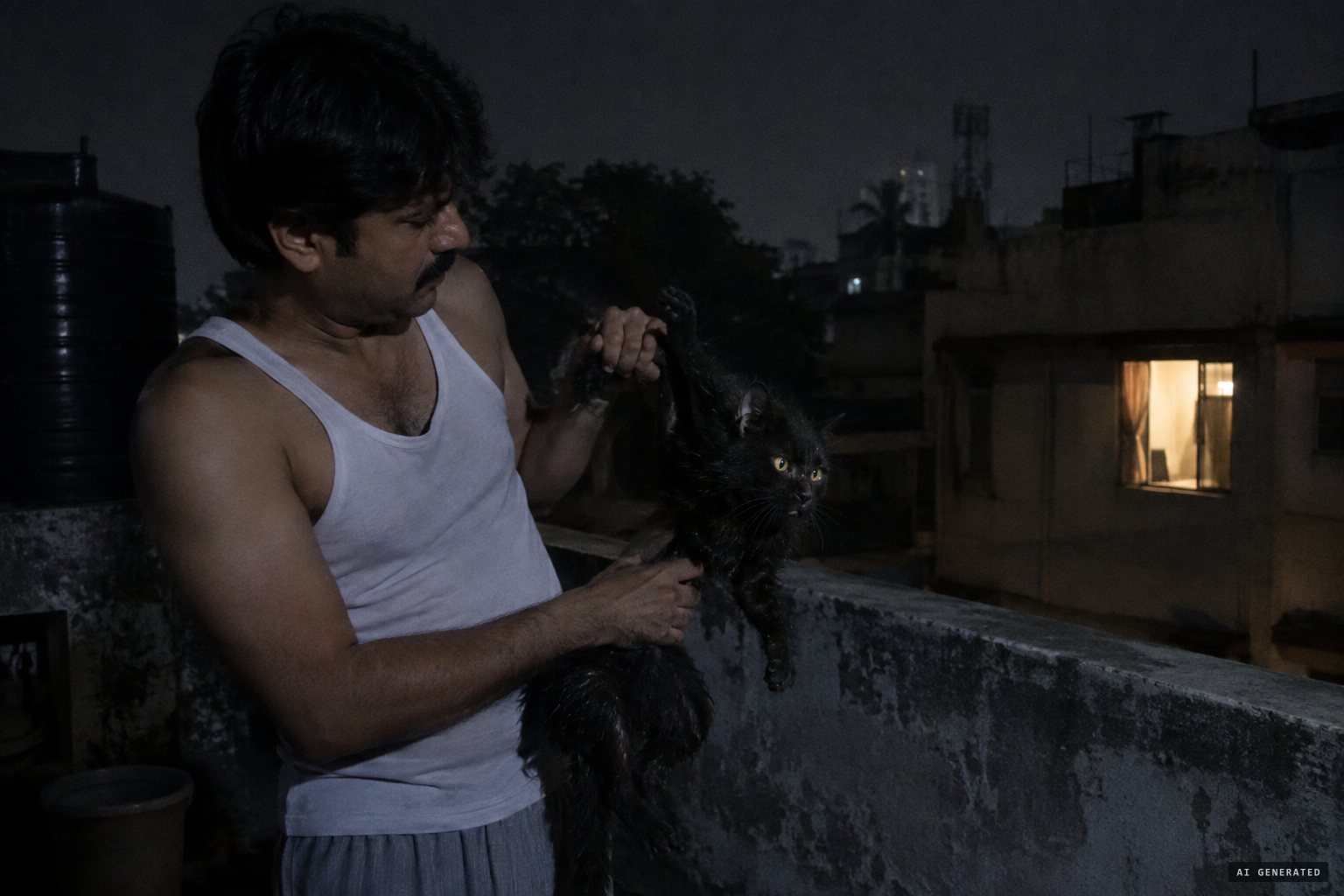 The resident who said the monkey he grabbed turned into a cat