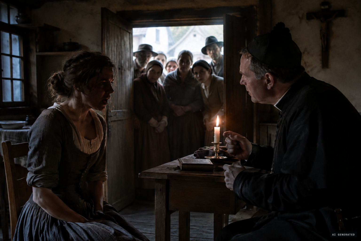 The possessed name their demons: the Miser, the Thief, the Woodcutter