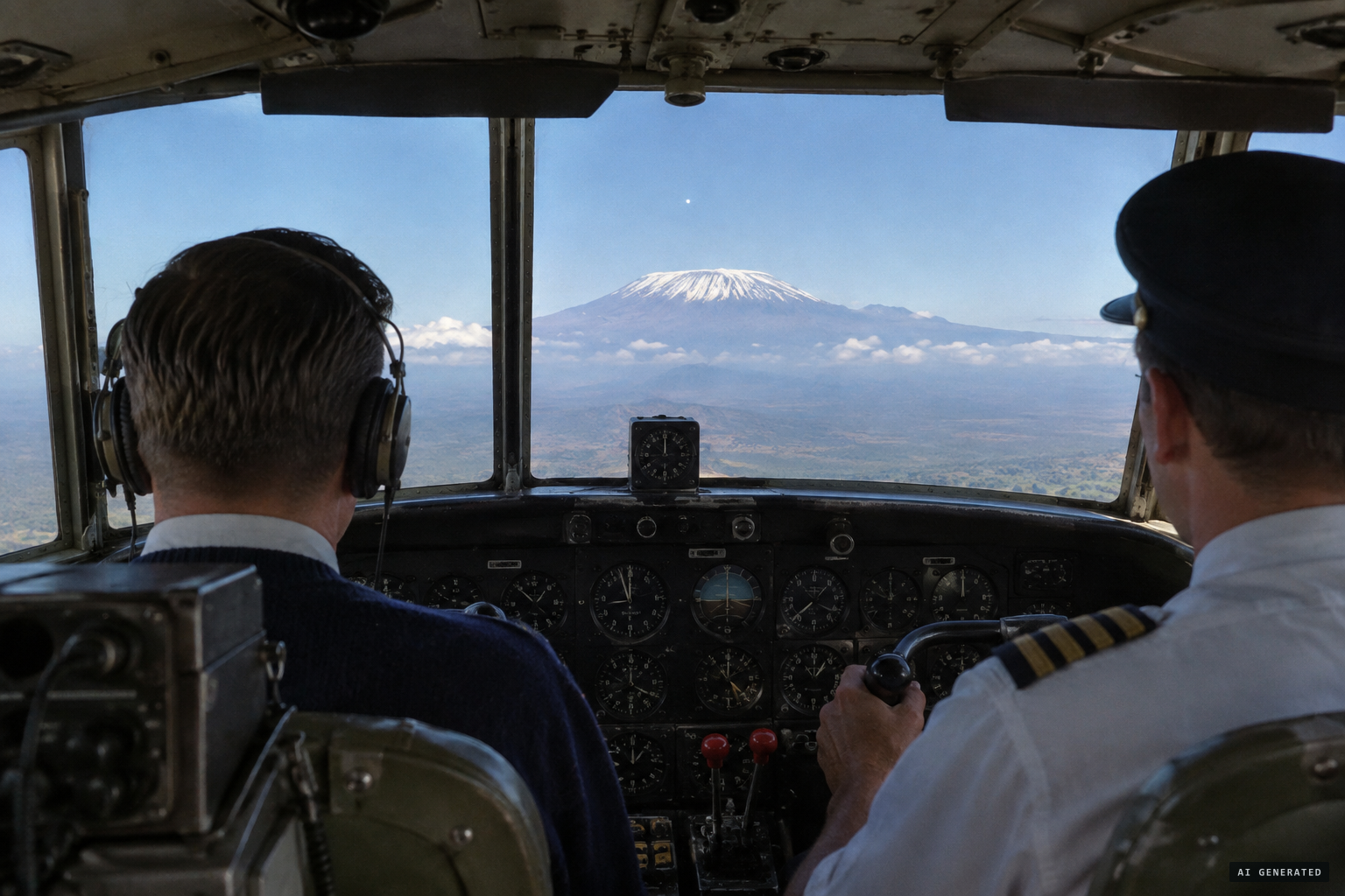 At 7:20 a.m. Merrifield spots a bright object like a white star hanging motionless above Kilimanjaro.