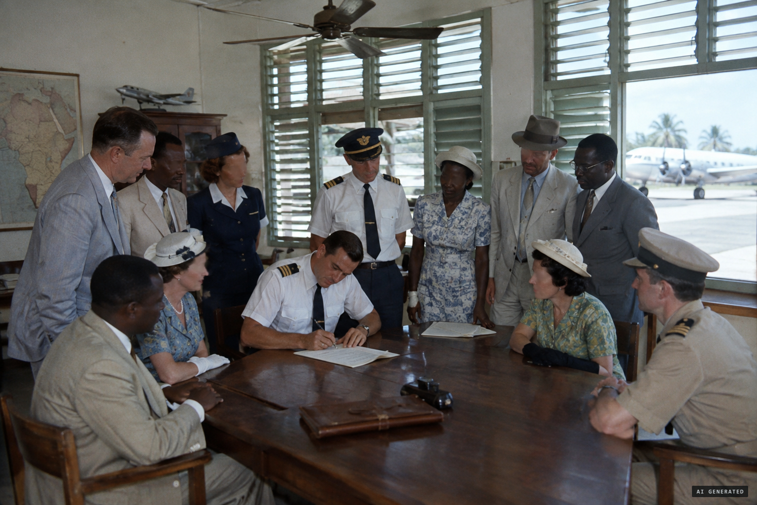 All nine passengers and the crew sign a statement backing Bicknell's report.