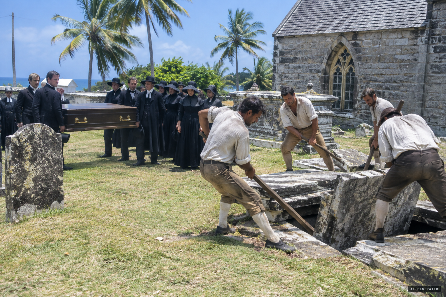 The vault is opened to bury Colonel Thomas Chase, 9 August 1812