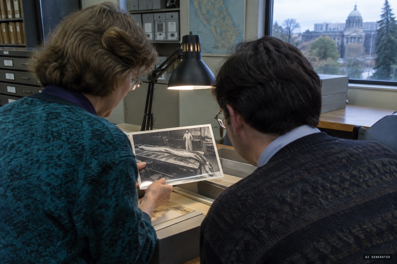 Bousfield and LeBlond find Huband's photograph in the archives