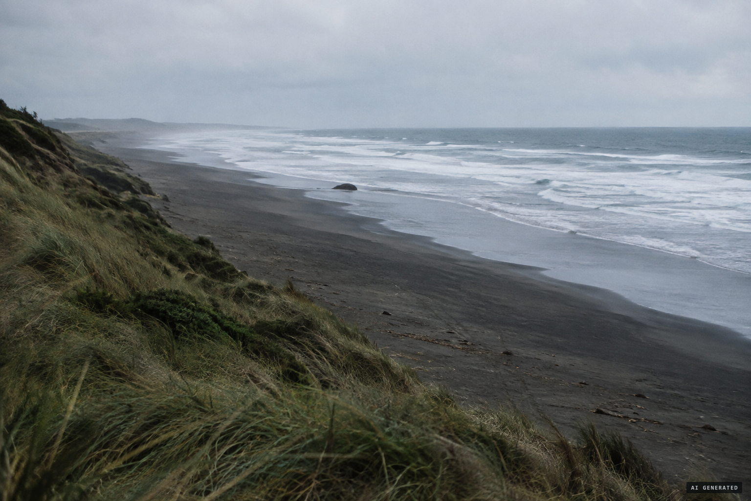 Muriwai Beach, where the sea left something behind in March 1965