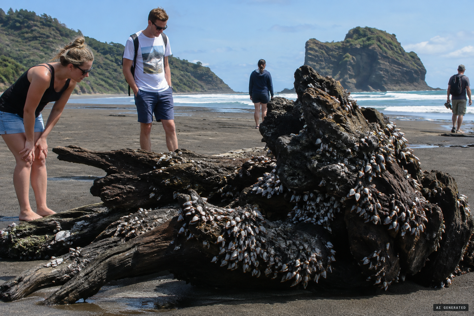 The 2016 shaggy mass: driftwood covered in gooseneck barnacles