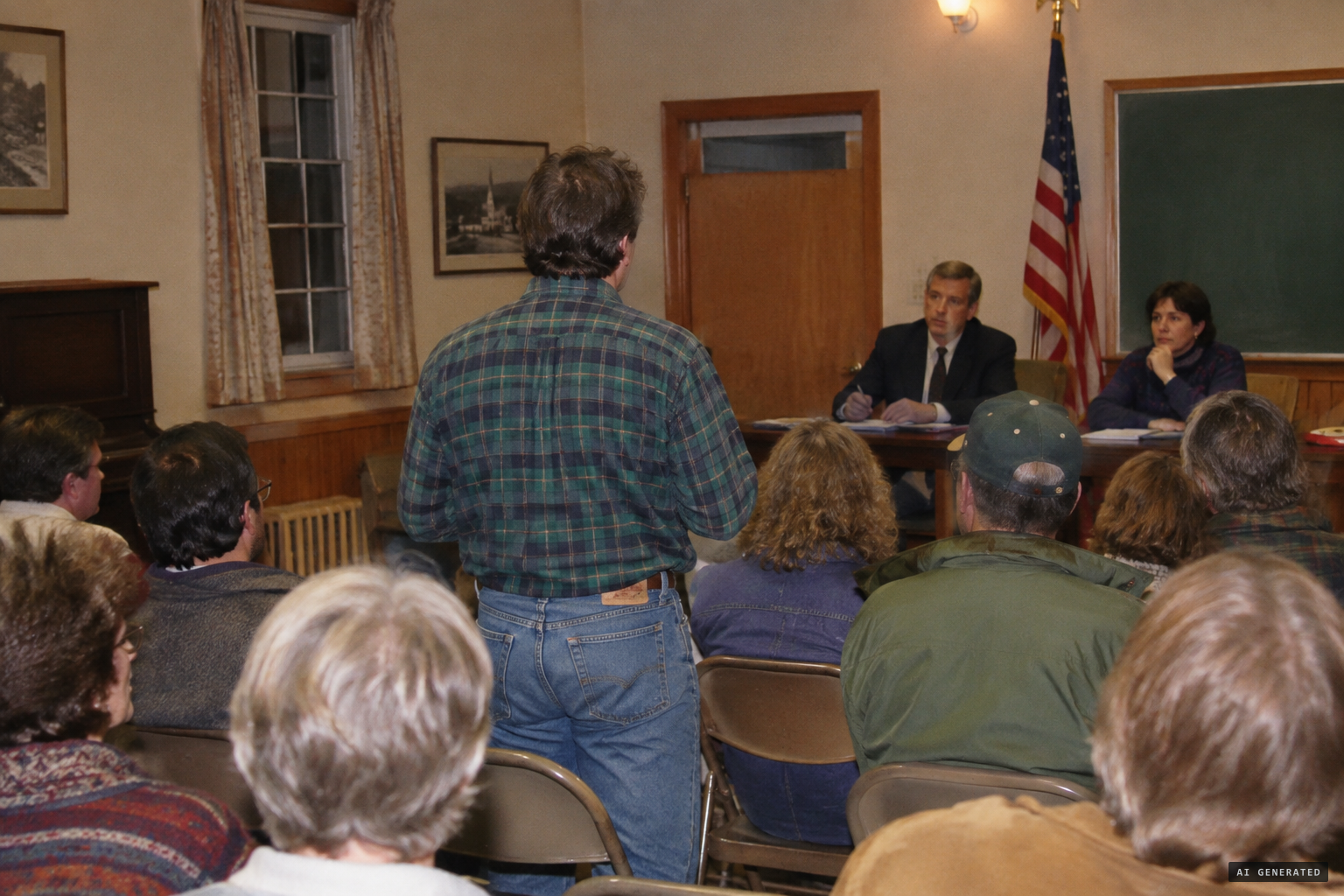 Jeff Hatch, the Pigman historian, stands up at one of Citro's talks