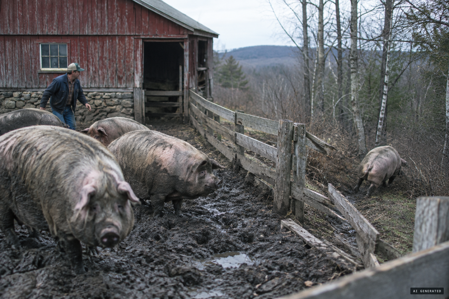 A pig that got out of its pen? Bean's farm kept 500-pound monster pigs
