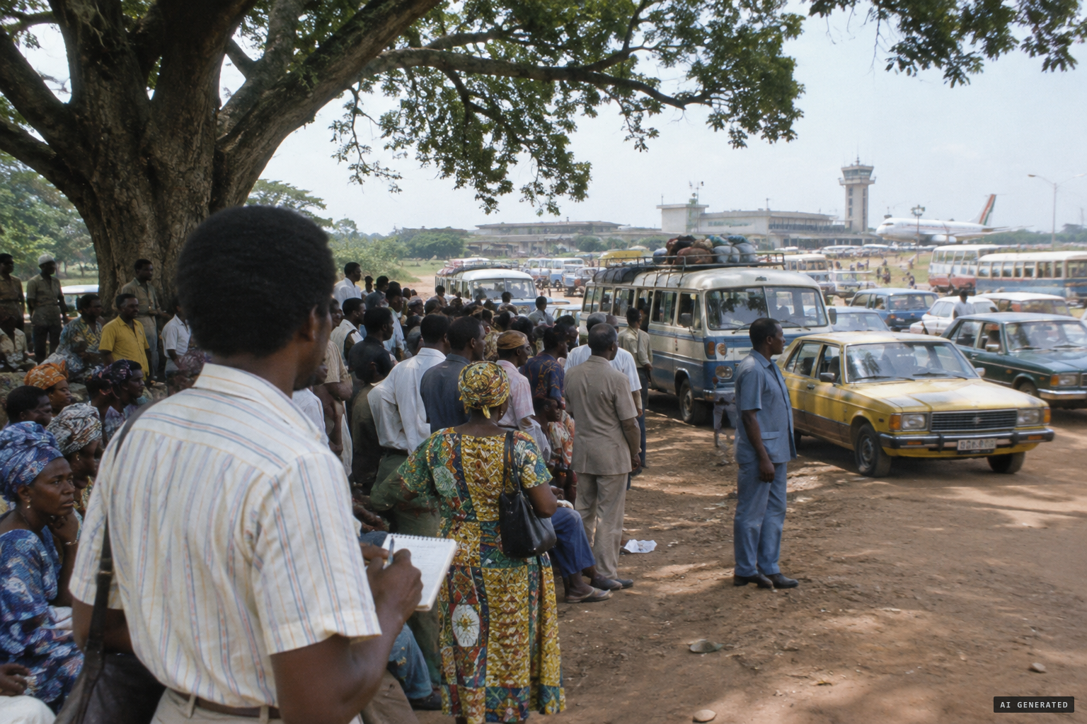 Emmanuel Mayo of the Cameroon Tribune visits the improvised pilgrimage