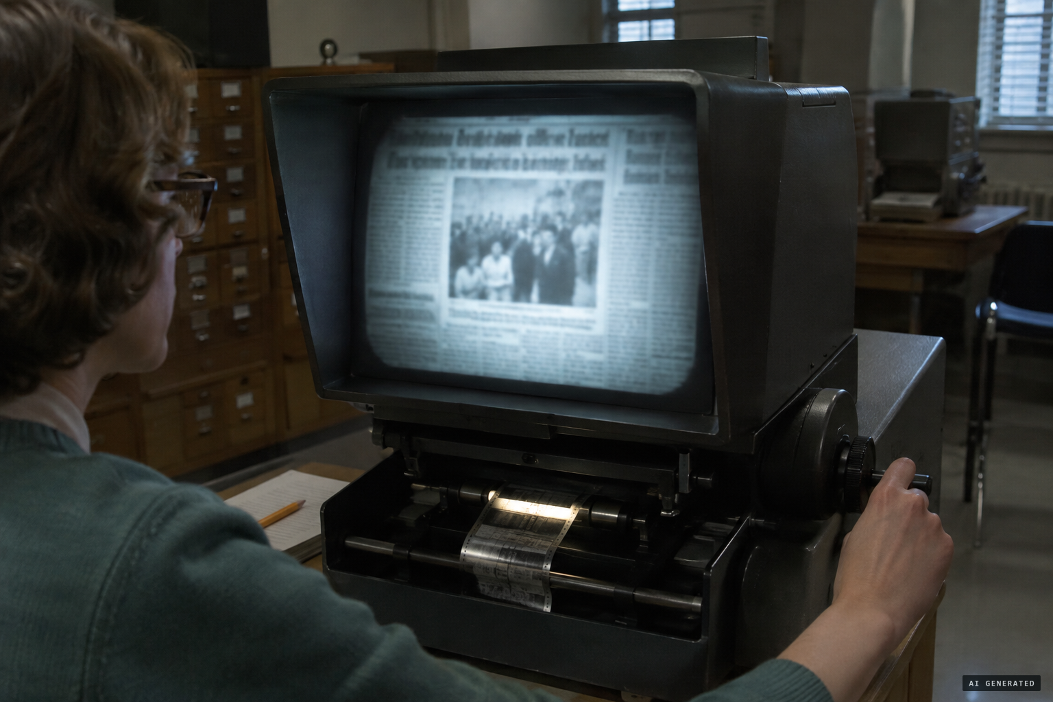 The original newspaper page, perhaps still on microfilm