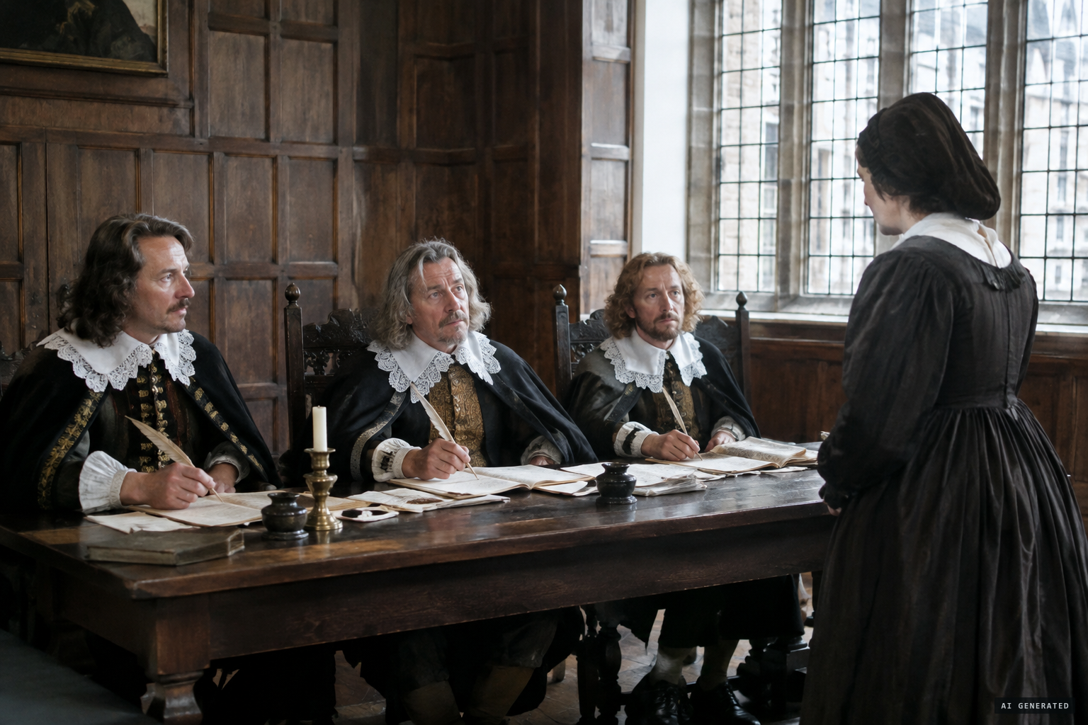 The Privy Council's commissioners examine the witnesses