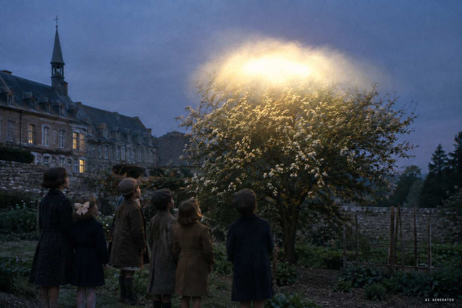 The illuminated cloud of Beauraing, compared with UFO reports