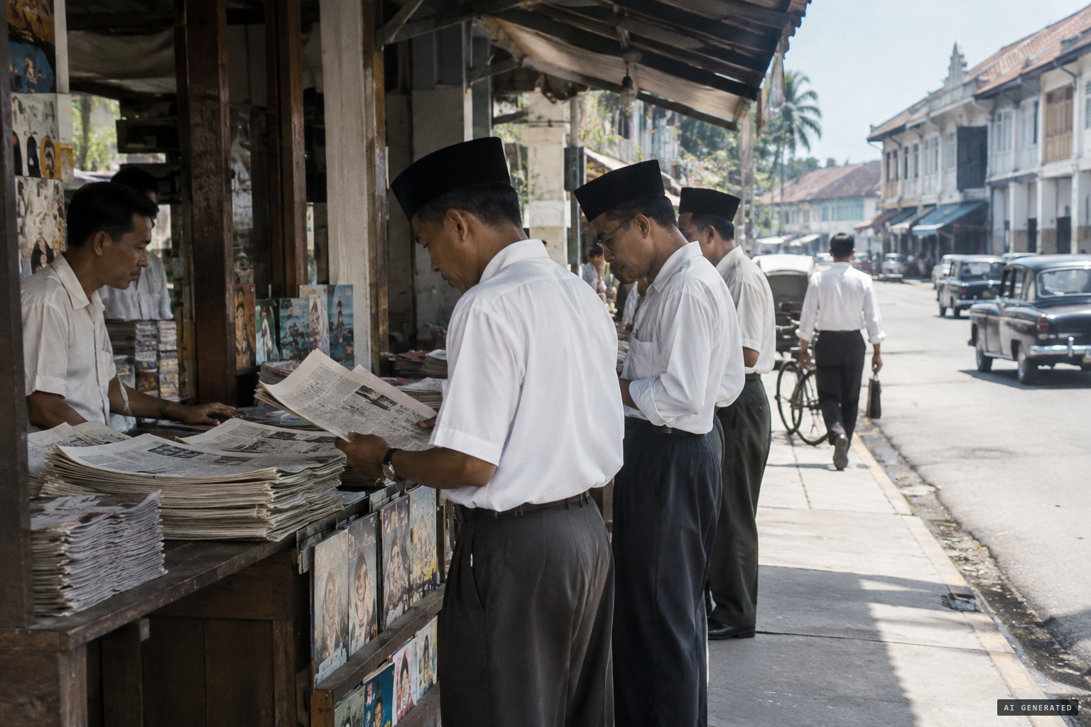 The orang minyak first appears in print, Singapore, 1957