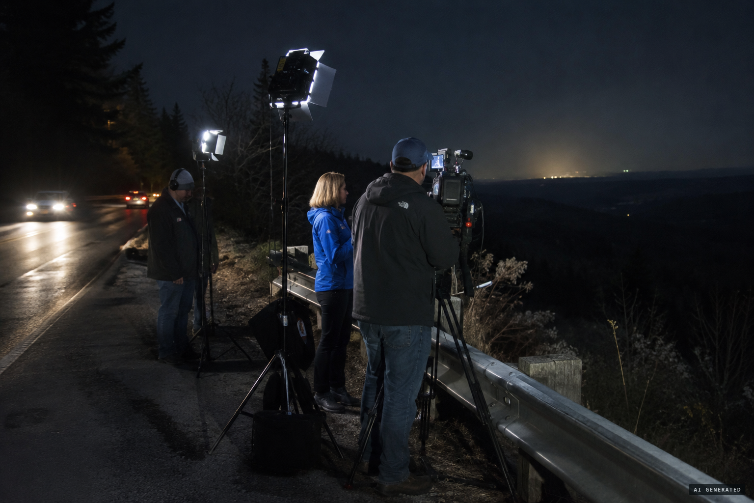 TV crews return, and the cars still come.