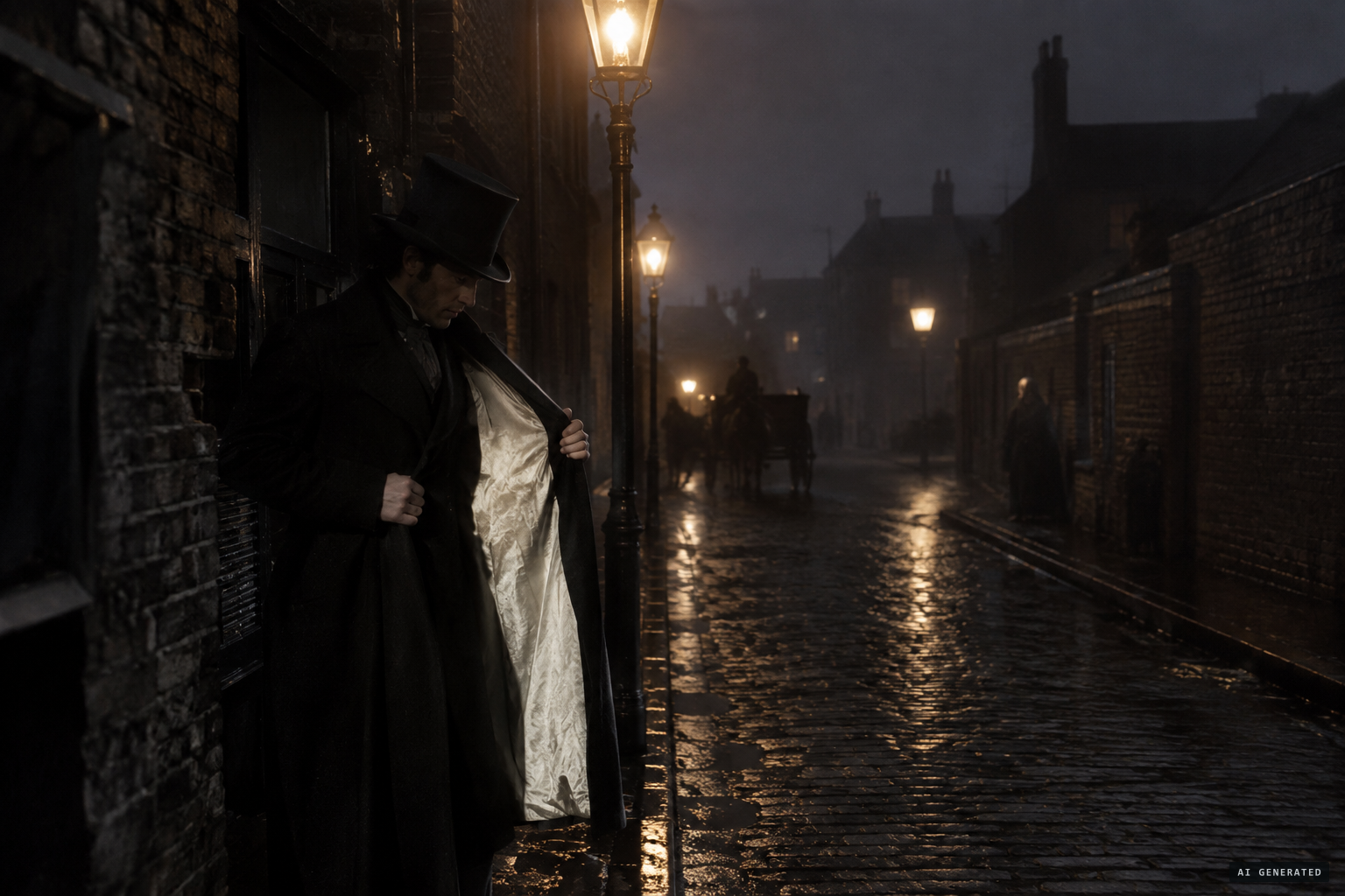 The newspapers' theory: an overcoat with a white lining, flashed open and closed