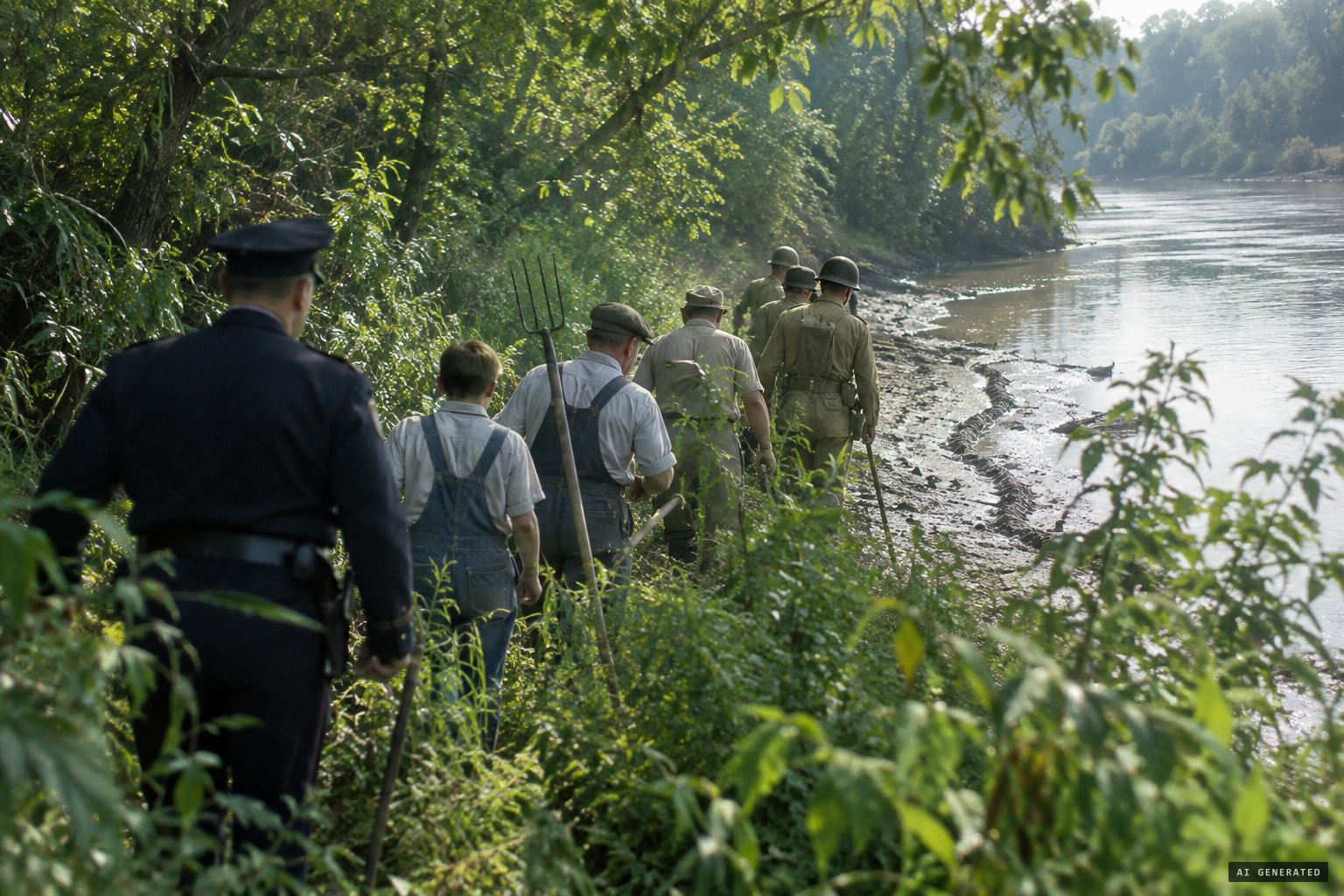 Chief Huey's posse and two militia companies hunt for the snake