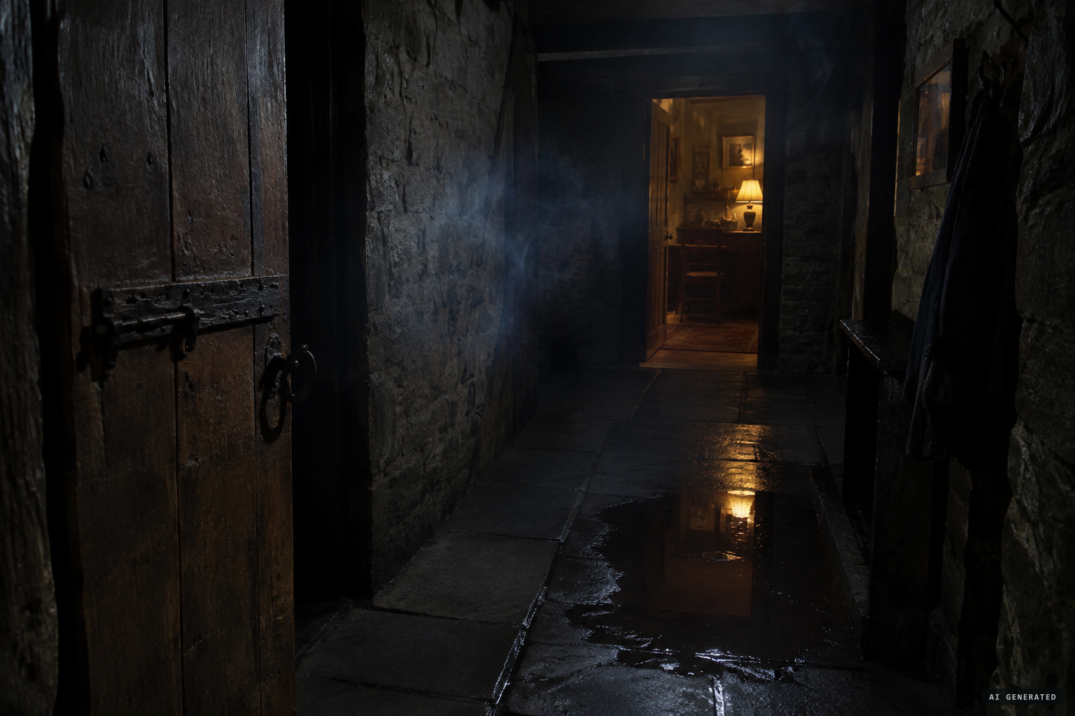 Footsteps, lifting latches, incense on the air and pools of water