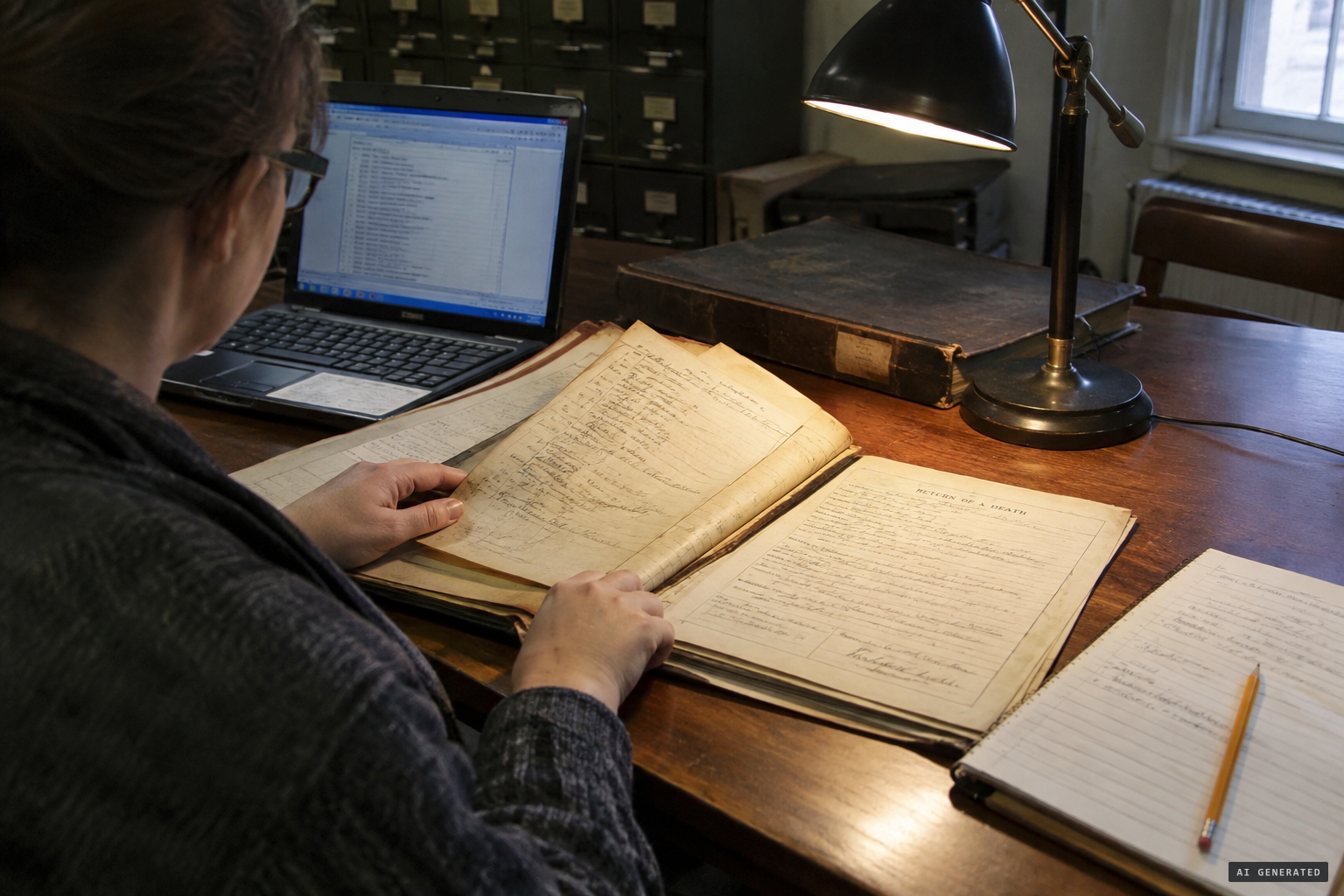 Kenny Biddle searches the archives, 2019