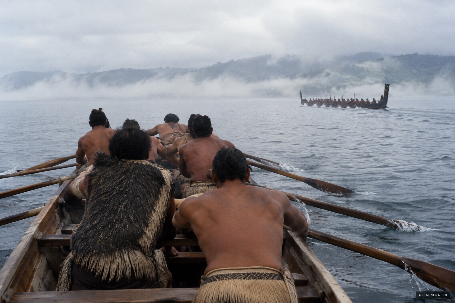 When they rowed quicker, the canoe did the same