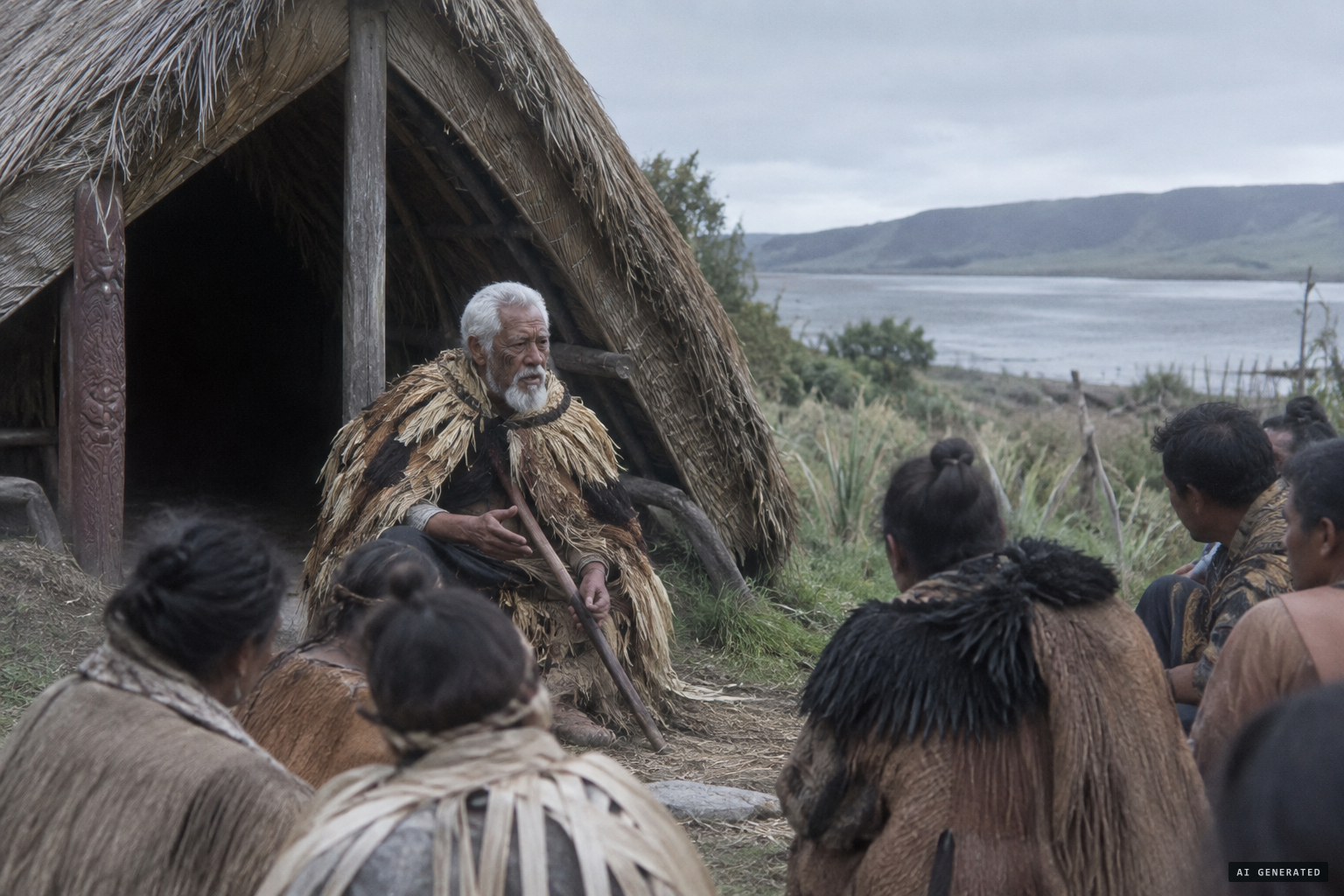 The tohunga Tūhoto Ariki reads the sign of a spirit canoe