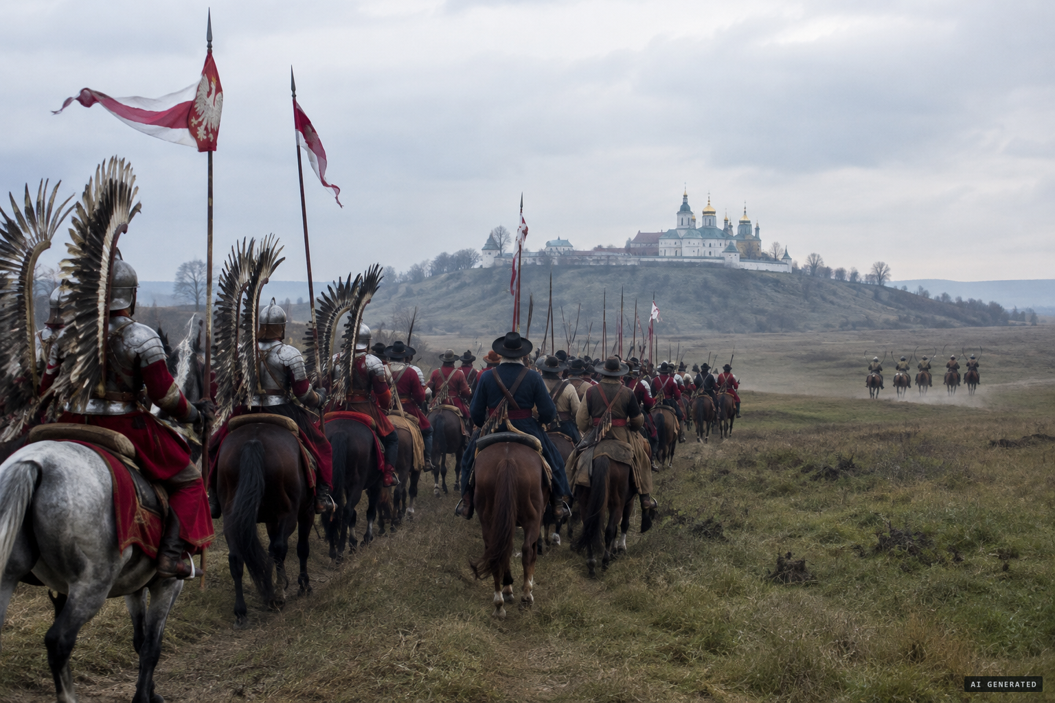 Polish troops arrive and the Tatars withdraw on the third day